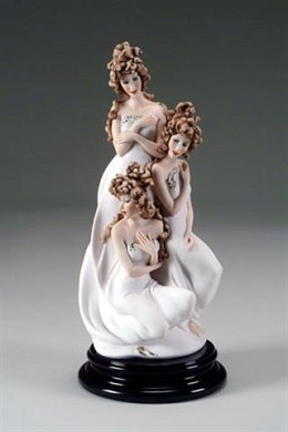The Three Graces by Giuseppe Armani Image is watermarked for copyright protection and is not present on the actual art work.