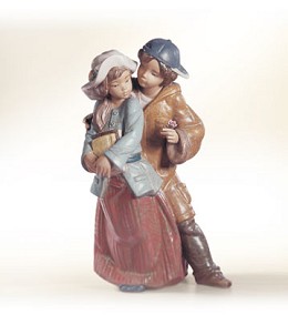 After Class by Lladro Image is watermarked for copyright protection and is not present on the actual art work.