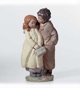 A Moment Of Tenderness by Lladro Image is watermarked for copyright protection and is not present on the actual art work.
