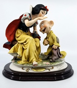 Snow White Kissing Dopey Artist Signed by Giuseppe Armani Image is watermarked for copyright protection and is not present on the actual art work.