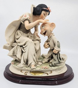 Snow White Kissing Dopey by Giuseppe Armani Image is watermarked for copyright protection and is not present on the actual art work.