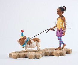 Penny And Pork Chop by Ebony Visions Image is watermarked for copyright protection and is not present on the actual art work.