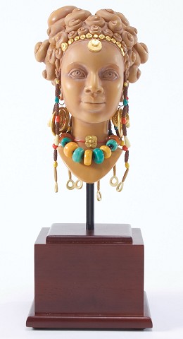 Terracotta Princess Faces Of Beauty by Ebony Visions Image is watermarked for copyright protection and is not present on the actual art work.