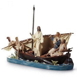 Jesus In Tiberius Le1200 1984-C by Lladro Image is watermarked for copyright protection and is not present on the actual art work.