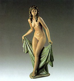 The Bathing (red) 1984-97 by Lladro Image is watermarked for copyright protection and is not present on the actual art work.