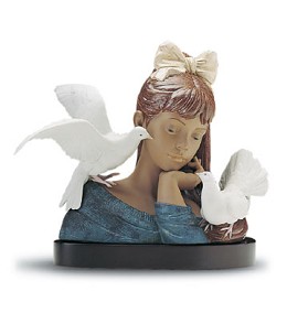 At Peace Le1000 1994-2001 by Lladro Image is watermarked for copyright protection and is not present on the actual art work.