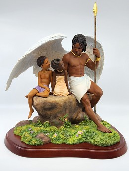Under The Shelter Of His Wings First Issue by Ebony Visions Image is watermarked for copyright protection and is not present on the actual art work.