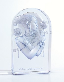 Visions Of Beauty - Frostwork 2004 Plaque by Ebony Visions Image is watermarked for copyright protection and is not present on the actual art work.