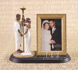 The Commitment Cake Topper 3pc Gift Set by Ebony Visions Image is watermarked for copyright protection and is not present on the actual art work.