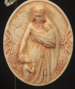 Madonna Ornament by Ebony Visions Image is watermarked for copyright protection and is not present on the actual art work.