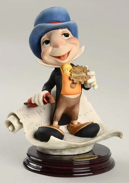 Jiminy Cricket Signed by Giuseppe Armani Image is watermarked for copyright protection and is not present on the actual art work.