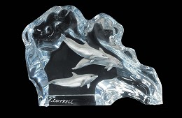 Dolphin Wave by Kitty Cantrell Image is watermarked for copyright protection and is not present on the actual art work.