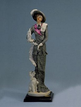 The Poodle The Walk by Giuseppe Armani Image is watermarked for copyright protection and is not present on the actual art work.
