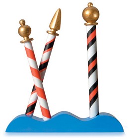 It's A Small World Gondolier Poles by WDCC Disney Classics Image is watermarked for copyright protection and is not present on the actual art work.