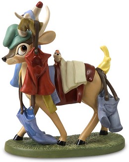 Snow White Deer With Laundry Spring Cleaning by WDCC Disney Classics Image is watermarked for copyright protection and is not present on the actual art work.
