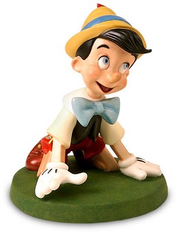 Pinocchio On Pool Table Hes My Conscience Artist Signed by WDCC Disney Classics Image is watermarked for copyright protection and is not present on the actual art work.