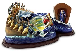 Fantasia Sorcerer Mickey Yen Sid Brooms Magical Maelstrom by WDCC Disney Classics Image is watermarked for copyright protection and is not present on the actual art work.
