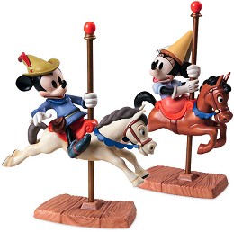 Brave Little Taylor Mickey And Minnie Mouse Carousel Sweethearts by WDCC Disney Classics Image is watermarked for copyright protection and is not present on the actual art work.