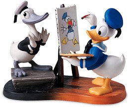 Then And Now Donald Duck Then And Now by WDCC Disney Classics Image is watermarked for copyright protection and is not present on the actual art work.