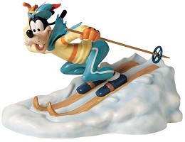 Art Of Skiing Goofy All Downhill From Here by WDCC Disney Classics Image is watermarked for copyright protection and is not present on the actual art work.