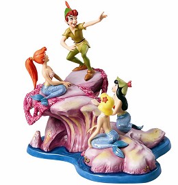 Peter Pan And The Mermaids Spinning A Spellbinding Story by WDCC Disney Classics Image is watermarked for copyright protection and is not present on the actual art work.