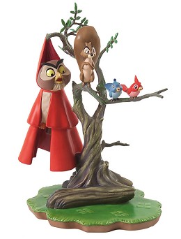 Sleeping Beauty Woodland Creatures On Tree Witness To Romance by WDCC Disney Classics Image is watermarked for copyright protection and is not present on the actual art work.