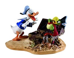 Donald Duck Finds Pirate Gold Donald And Yellow Beak Pirate Gold by WDCC Disney Classics Image is watermarked for copyright protection and is not present on the actual art work.