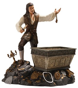 Pirates Of The Caribbean Will Turner And Treasure Chest Bloodstained Bravado by WDCC Disney Classics Image is watermarked for copyright protection and is not present on the actual art work.