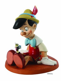 Pinocchio And Jiminy Cricket Anytime You Need Me, You Know, Just Whistle! by WDCC Disney Classics Image is watermarked for copyright protection and is not present on the actual art work.