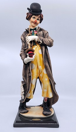 The Musical Clown by Giuseppe Armani Image is watermarked for copyright protection and is not present on the actual art work.