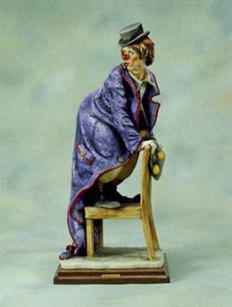 The Merry Clown by Giuseppe Armani Image is watermarked for copyright protection and is not present on the actual art work.