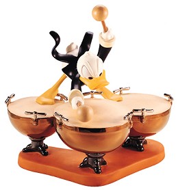 Symphony Hour Donald Duck Donald's Drum Beat by WDCC Disney Classics Image is watermarked for copyright protection and is not present on the actual art work.