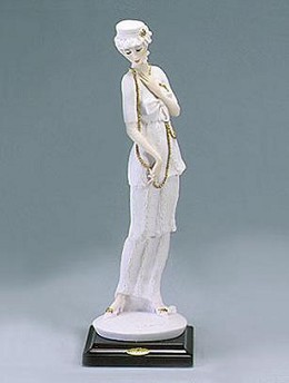 Lady With Chain by Giuseppe Armani Image is watermarked for copyright protection and is not present on the actual art work.
