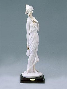 Lady With Handbag by Giuseppe Armani Image is watermarked for copyright protection and is not present on the actual art work.