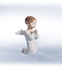 Angel, Praying by Lladro Image is watermarked for copyright protection and is not present on the actual art work.