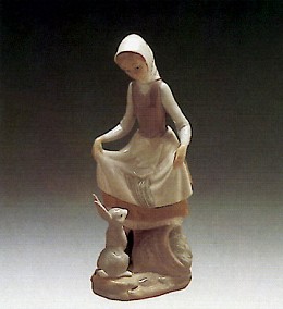 Rabbits Food 1972-93 by Lladro Image is watermarked for copyright protection and is not present on the actual art work.