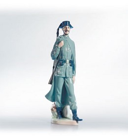 Spanish Policeman 6km Marker Version - Open Box by Lladro Image is watermarked for copyright protection and is not present on the actual art work.