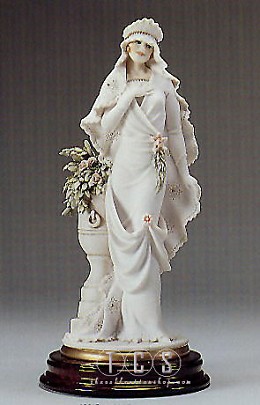 Bride With Flower Vase by Giuseppe Armani Image is watermarked for copyright protection and is not present on the actual art work.