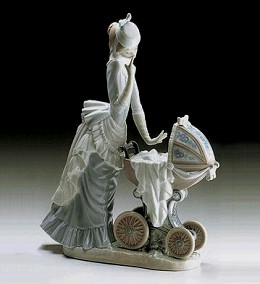 Baby's Outing 1976-00 by Lladro Image is watermarked for copyright protection and is not present on the actual art work.