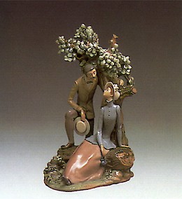 Re-Encounter 1978-81 by Lladro Image is watermarked for copyright protection and is not present on the actual art work.