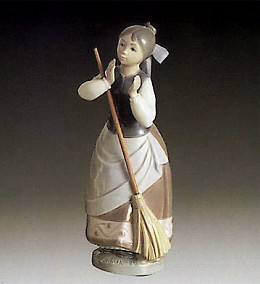 Clean Sweep 1980-85 by Lladro Image is watermarked for copyright protection and is not present on the actual art work.