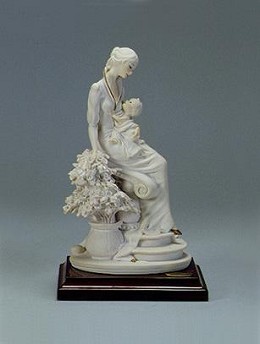Maternity With Flowers by Giuseppe Armani Image is watermarked for copyright protection and is not present on the actual art work.