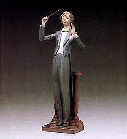 Music Maestro Please 1984-88 by Lladro Image is watermarked for copyright protection and is not present on the actual art work.