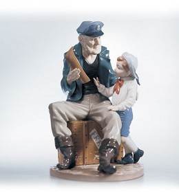 A Tall Yarn 1984-02 by Lladro Image is watermarked for copyright protection and is not present on the actual art work.