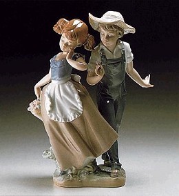 Love In Bloom 1985-98 by Lladro Image is watermarked for copyright protection and is not present on the actual art work.