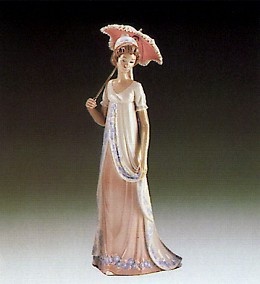 Viennese Lady 1985-95 by Lladro Image is watermarked for copyright protection and is not present on the actual art work.
