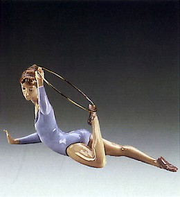Gymnast With Ring 1985-87 by Lladro Image is watermarked for copyright protection and is not present on the actual art work.