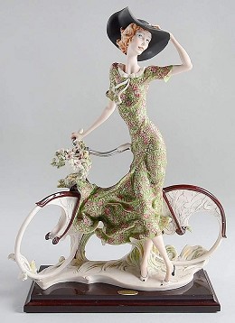 The Bicycle -Spring by Giuseppe Armani Image is watermarked for copyright protection and is not present on the actual art work.