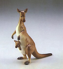 Minature Kangaroo 1987-90 by Lladro Image is watermarked for copyright protection and is not present on the actual art work.