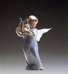 Heavenly Lute 1988-93 by Lladro Image is watermarked for copyright protection and is not present on the actual art work.